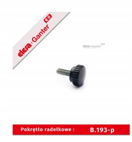 

Pokętło radełkowe Pokrętło B.193/18 P-M5X10