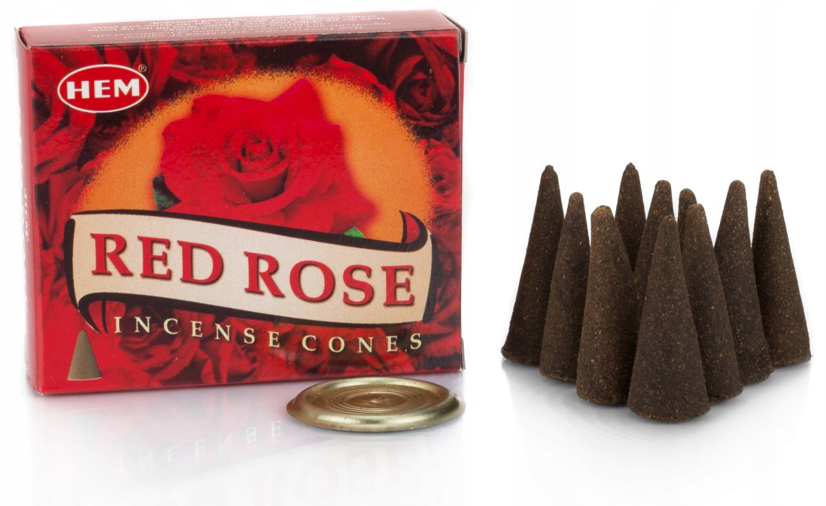 

Kadzidełka Indyjskie Stożkowe Hem 10szt Red Rose
