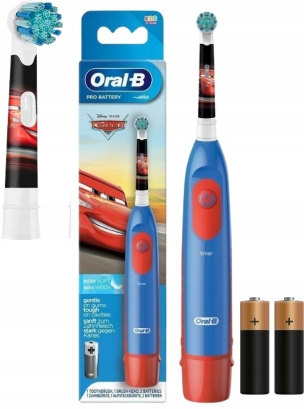 Szczoteczka elektryczna dla dzieci 3+ Oral-B Kids na Baterie Auta