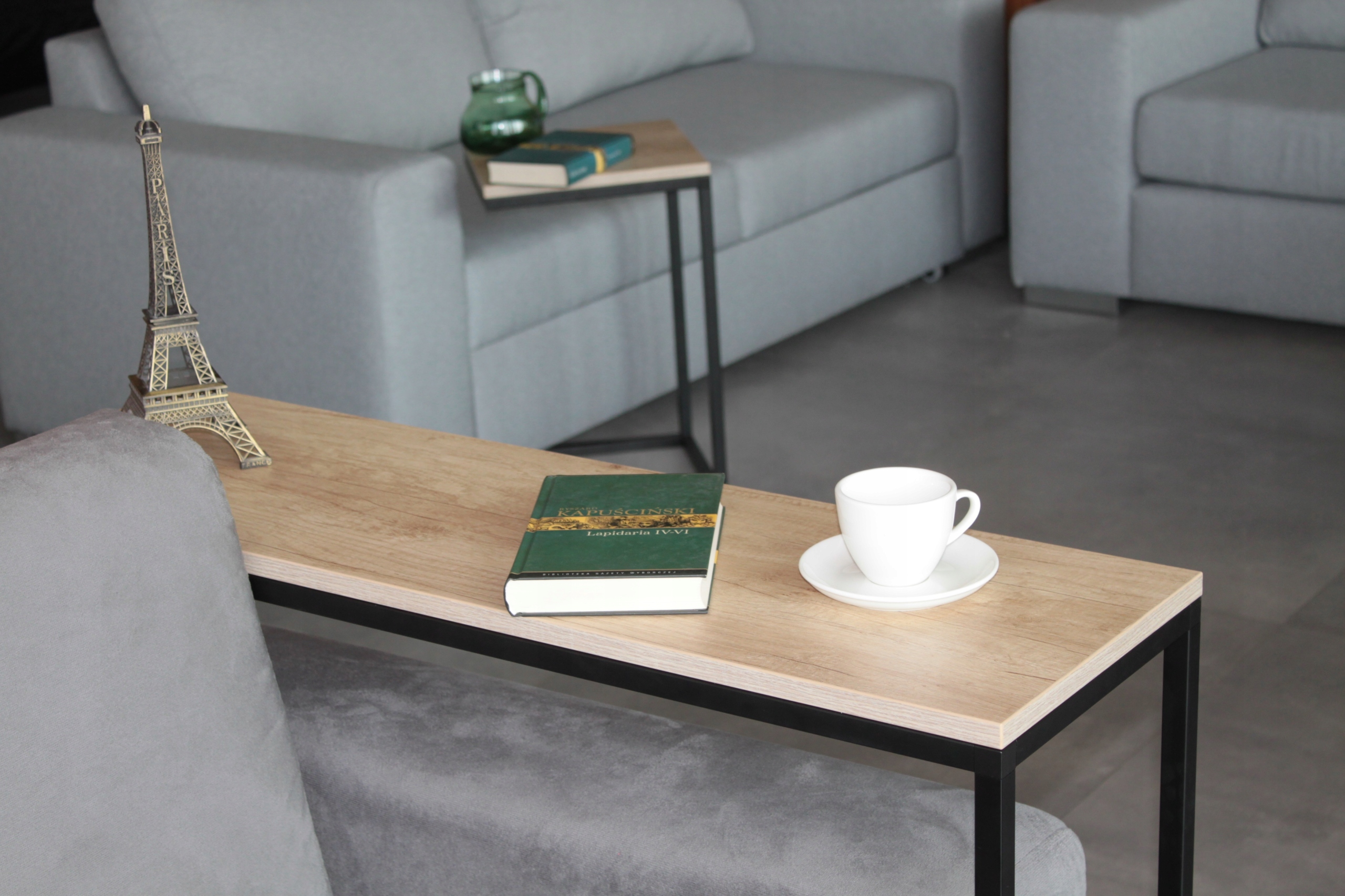 KONSOLA LOFT DĄB INDUSTRIALNA PRESTIGE 90x30x75 Kolor mebla dąb sonoma