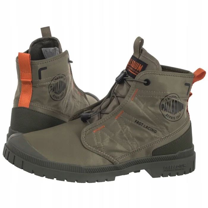 Boty Tenisky Palladium SP20 Travel Hi Dusky Green 74476-377-M Khaki