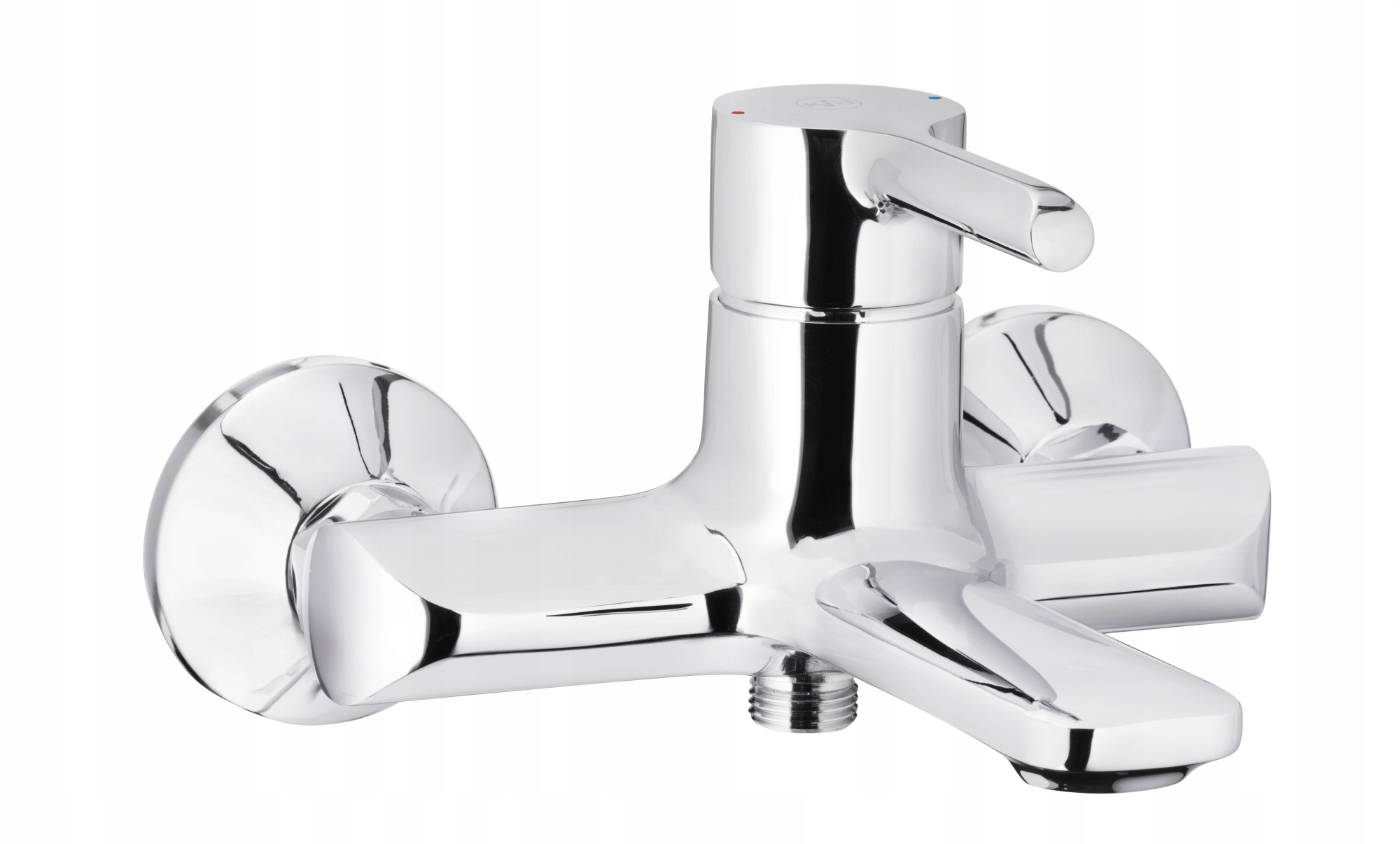 Bateria Wannowa Chrom Kfa Angelit Ścienna Srebrna
