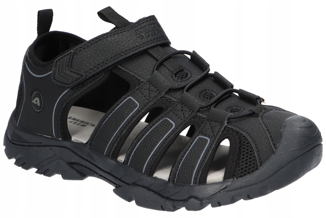 АМЕРИКАНСКИЙ КЛУБ СПОРТИВНЫЕ САНДАЛИИ RL165 ШЛЕПАНЦЫ ПОЛНЫЙ СТЕЛЬКА КОЖА ЧЕРНЫЙ