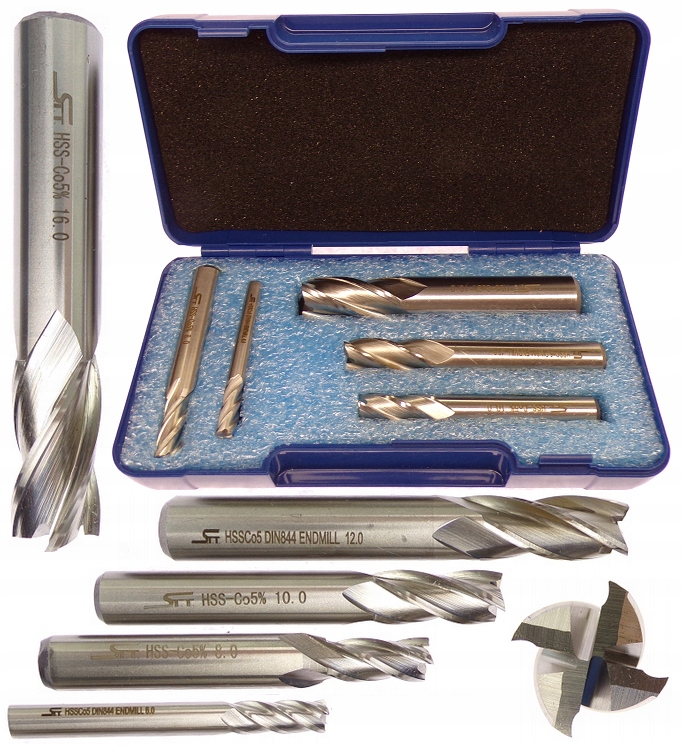 Zestaw Frezów Kobaltowych Frez Hss-e HSS-Co 16mm 12mm 10mm 8mm 6mm 4 Pióra