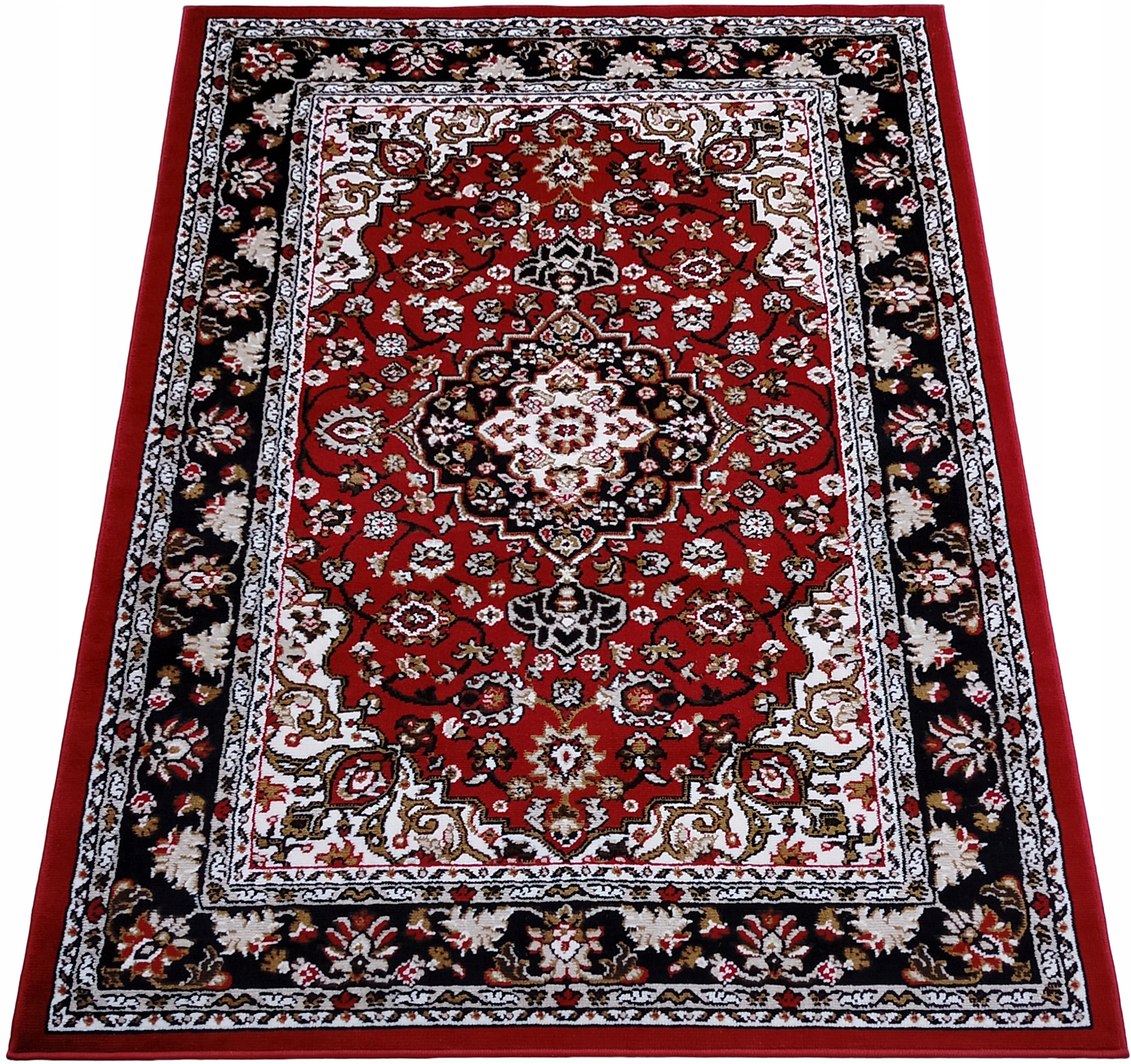 Koberec 140x190 Klasický Do Obývačky Červený Tkaný Tradičný Elegantný