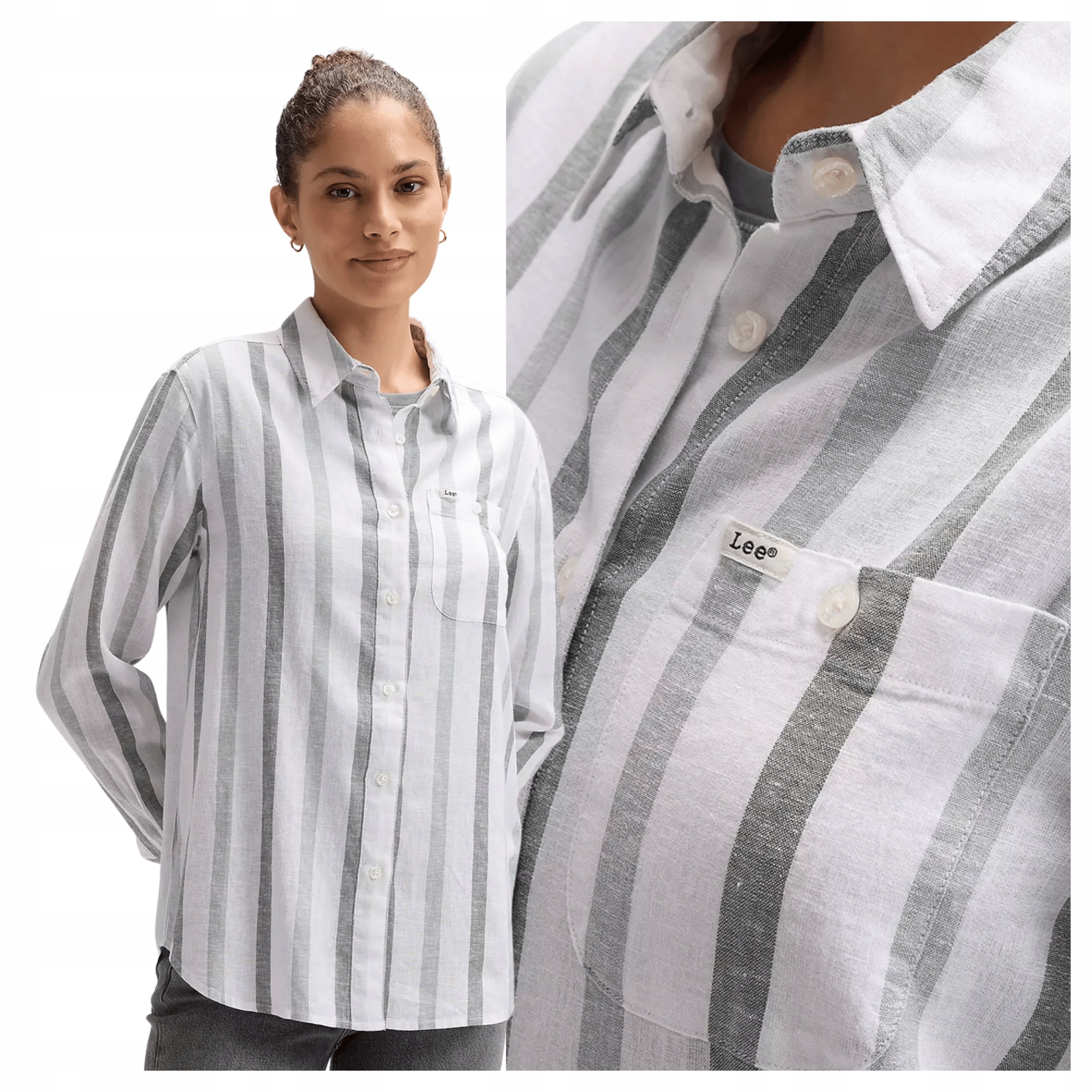 Dámská košile Lee All Purpose Shirt Desert Sage Strip Lniana S