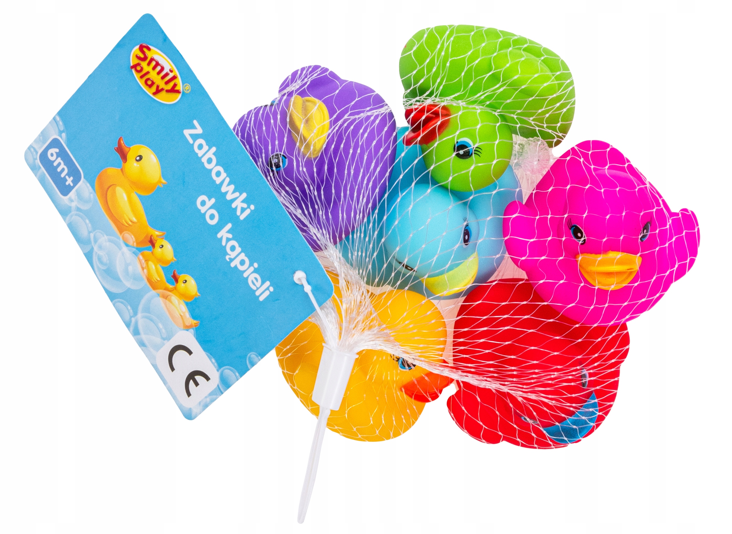 SMILY PLAY Zabawki Kolorowe kaczuszki do kąpieli wody wanny piszczki Marka Smily Play