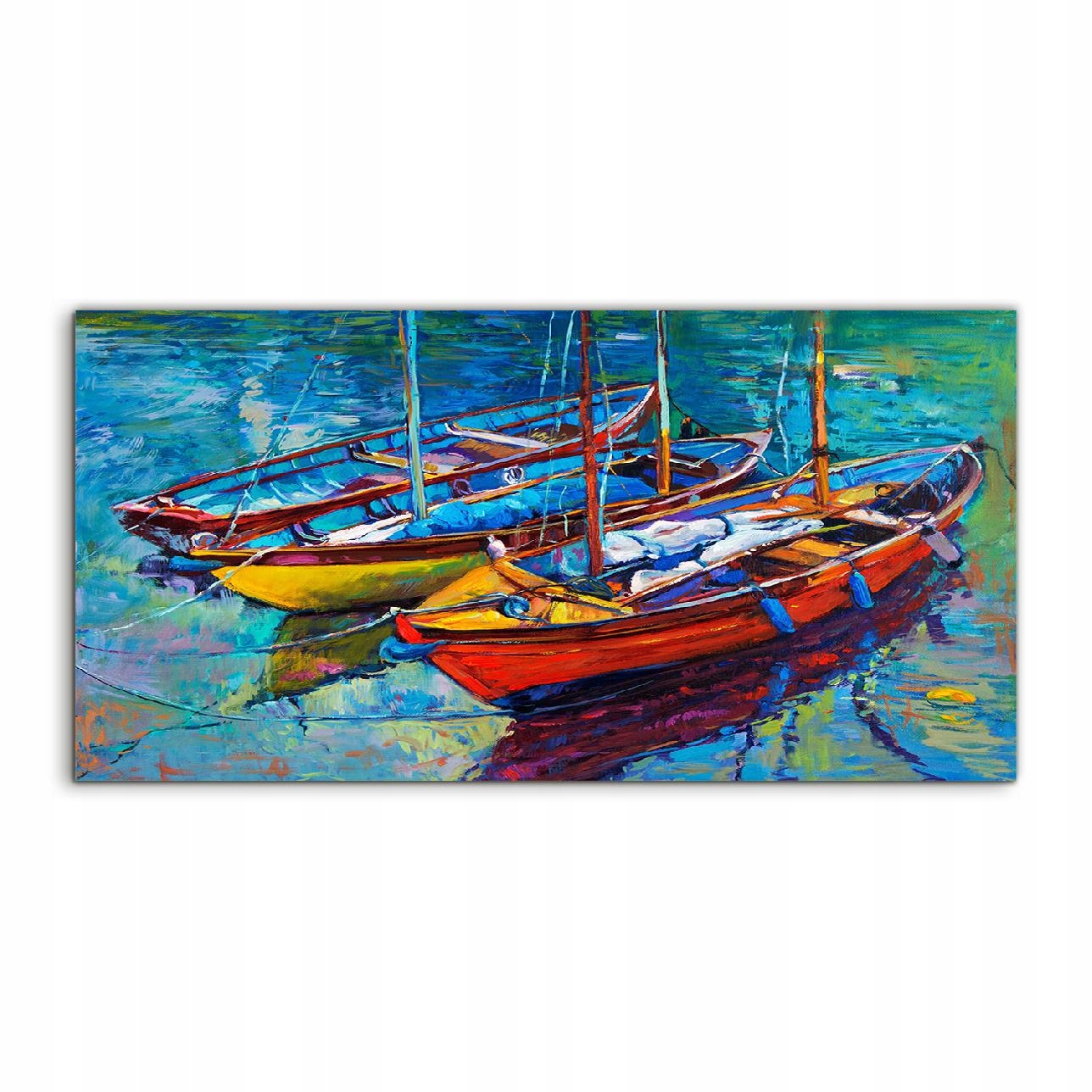 

Fotoobraz akryl 100x50 wiszący Jezioro Morze Łódka