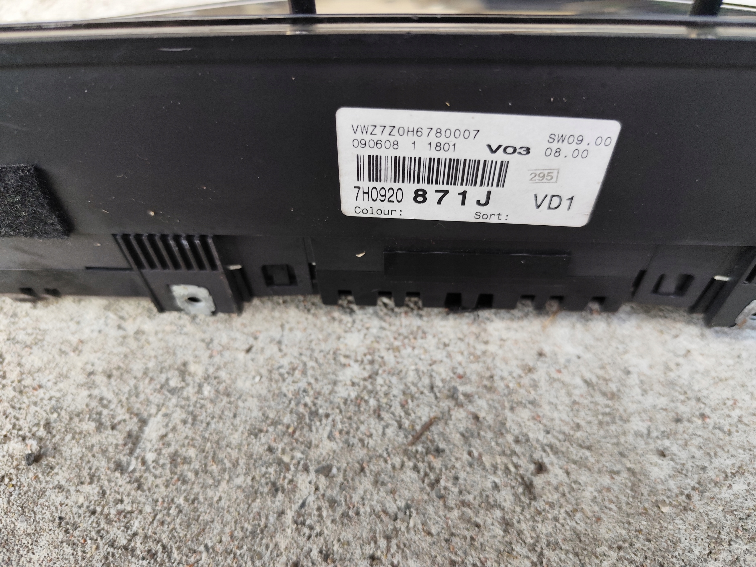 dials clock dials predkosciomierz VW T5 2.5 TDI 7H0920871J