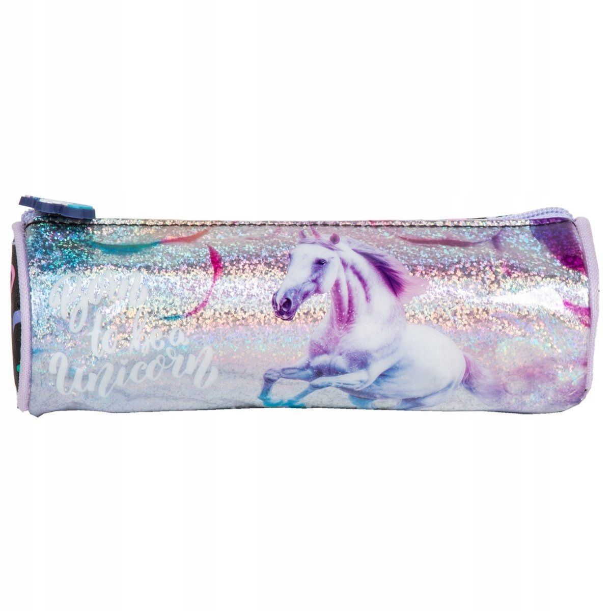 TORNISTER SZKOLNY ZESTAW JEDNOROŻEC DLA DZIEWCZYNKI DO 1 KLASY UNICORN 6cz. Głębokość produktu 16 cm