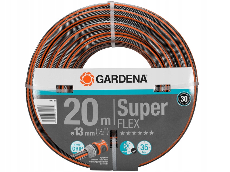 Wąż ogrodowy spiralny Gardena Premium SuperFlex 1/2" 20 m 18093-20