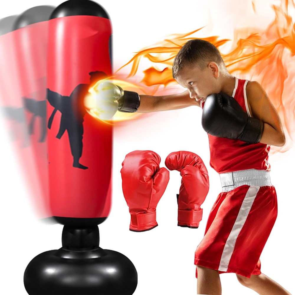 Nafukovací boxovací pytel stojící trénink pro dospělé děti Odolný 160 cm