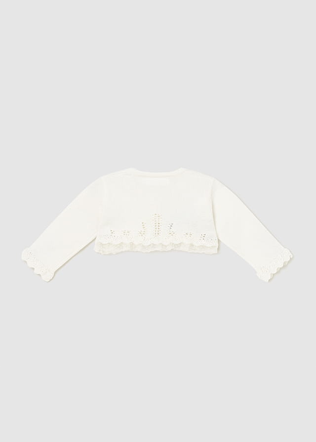 Sweterek ceremonia dziewczęcy MAYORAL 1377 kremowy - 75 Marka Mayoral