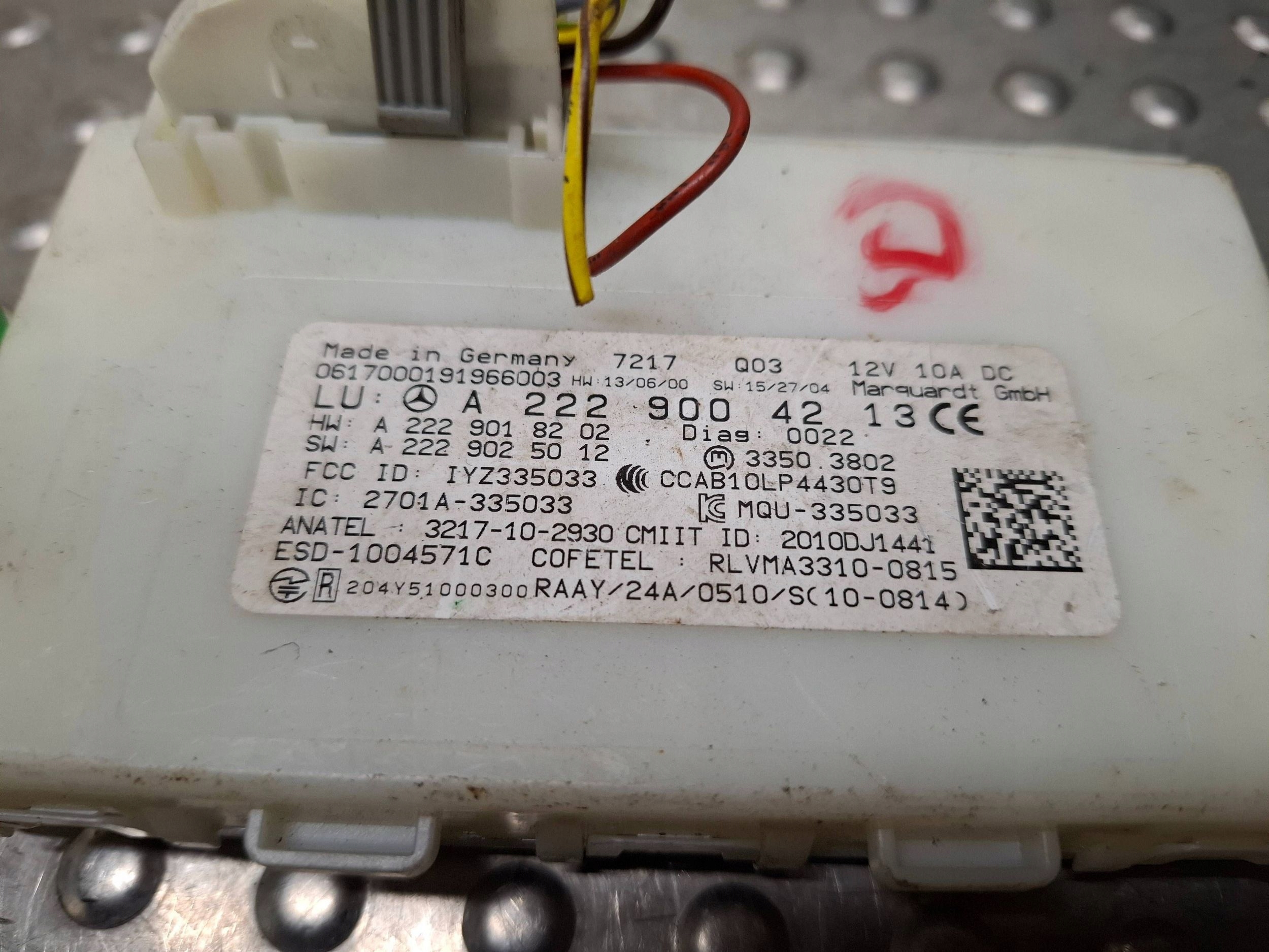 module control unit KEYLESS A2229004213 MERCEDES W205 W213 GLC W253 X253 AMG