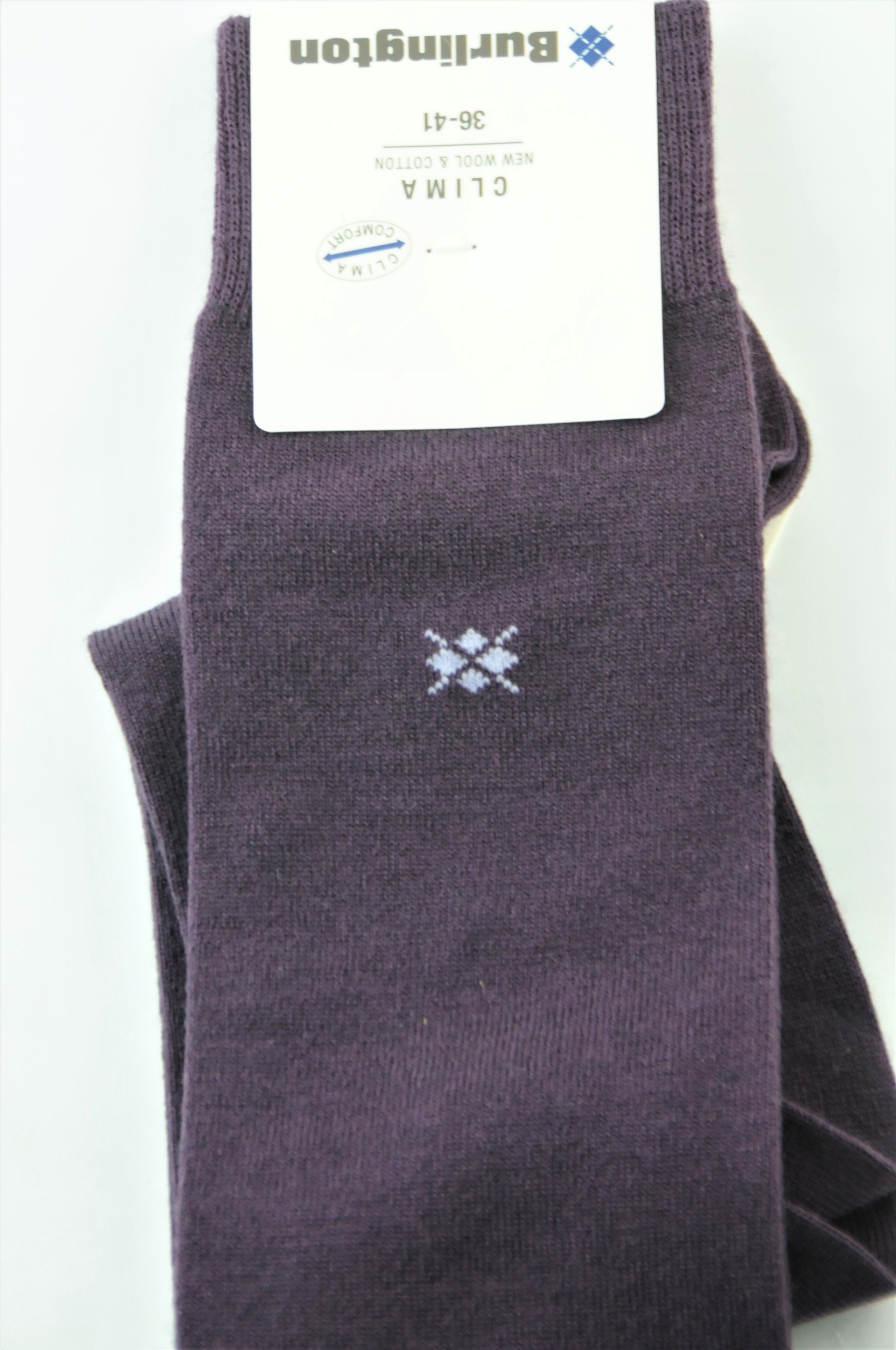 PODKOLANÓWKI D BURLINGTON WEŁNA GRANAT 36-41 -50% Kolor niebieski