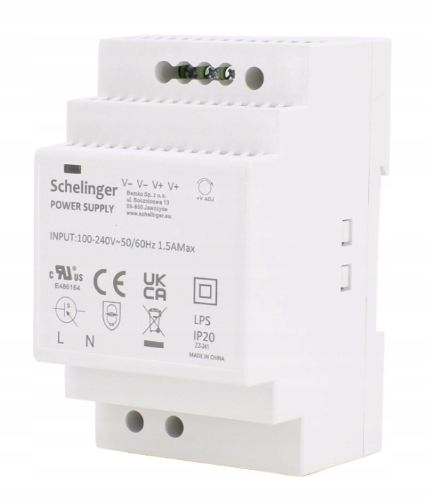 Bemko Zdroje na Din lištu TH-35 12V DC 54W A21-LDD054-3P-12V