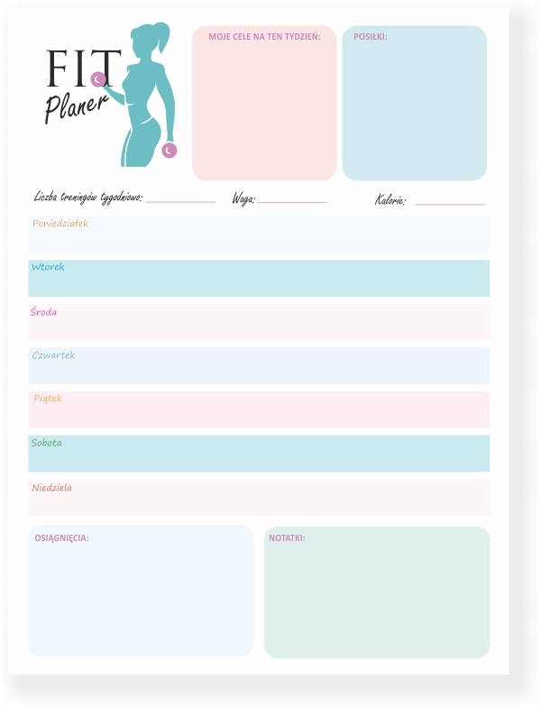 

Fit Planer Kalendarz Treningowy Magnetyczny Magnes