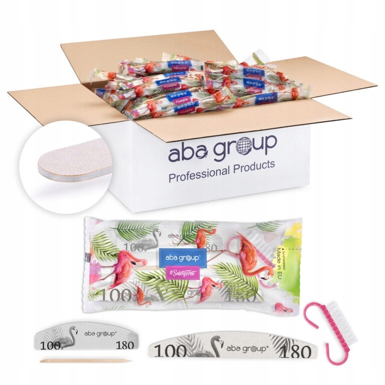 Sada pro manikúru Aba Group 13 Pilník Leštička 100/180 Kartáček 150 ks