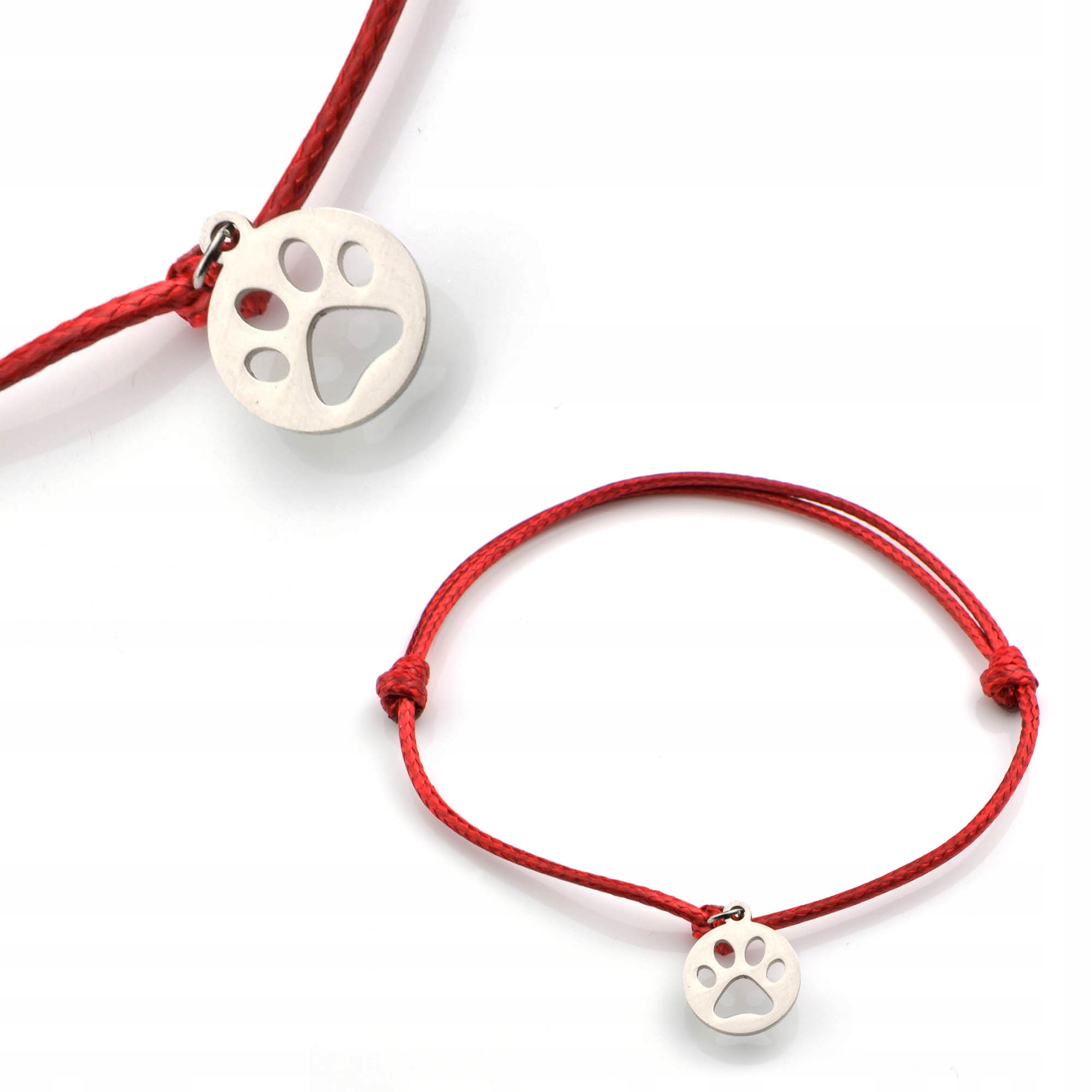 

Bransoletka Łapka Psia Sznurkowa Stal Chirurgiczna