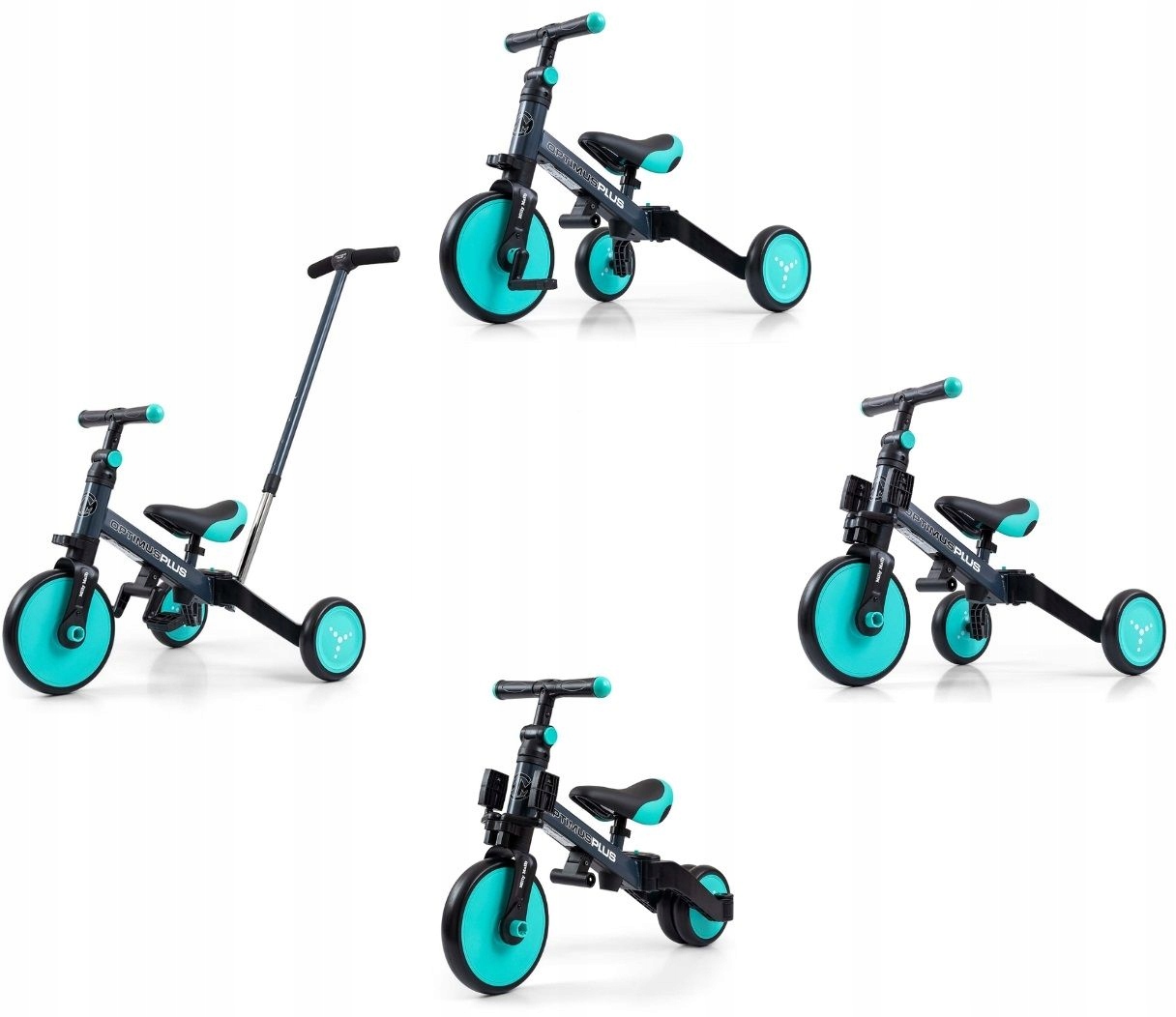 Milly Mally Rowerek 4W1 Optimus Plus Trójkołowy Biegowy