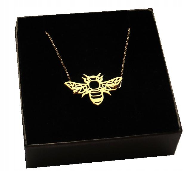 

Złota pszczoła pszczółka Origami Celebrytka srebro