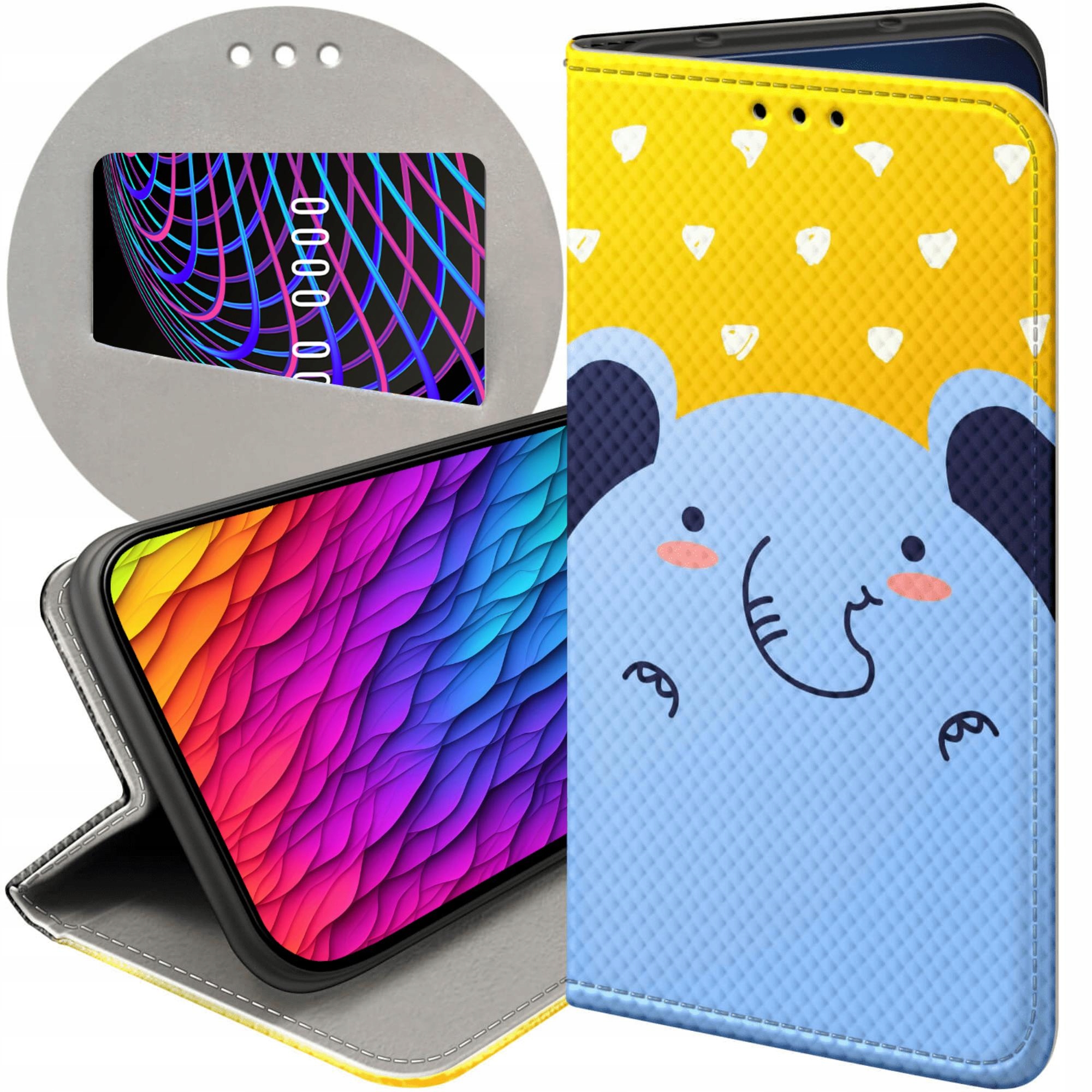 Etui Z Klapką Do Xiaomi Poco M3 Pro M3 Pro 5G Słoń Słonie Słoniki