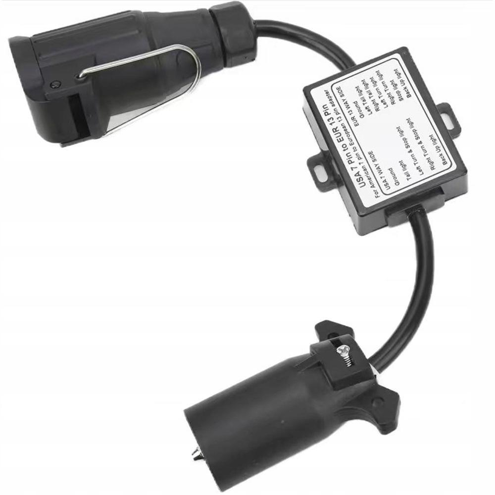 Adapter Przejściówka Usa 7-PIN Na Eu 13-PIN Do Haka Przyczepy Gniazdo