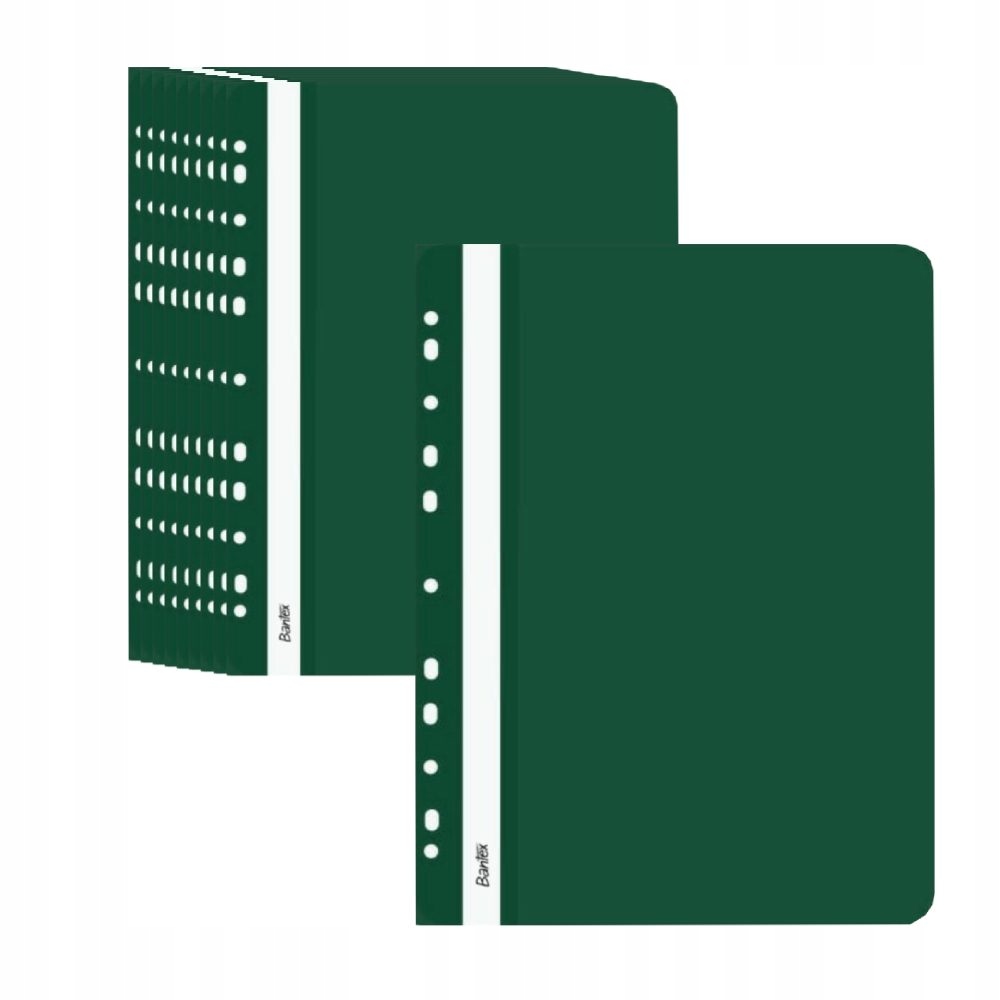 

Skoroszyt Wpinany Miękki Zawieszany ZIelony 10szt