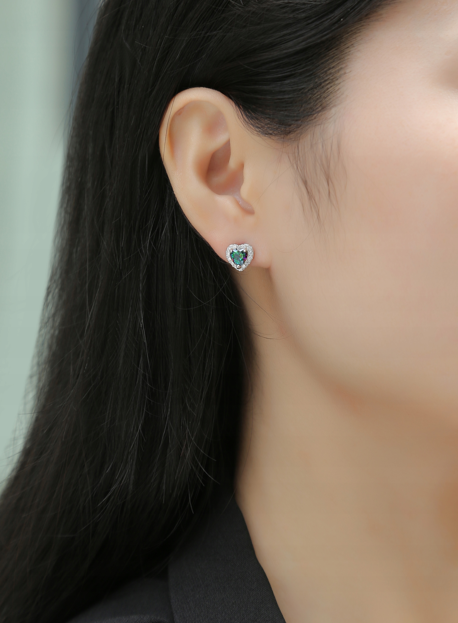 SREBRNE KOLCZYKI dla dziewczynki wkrętki SERCA Rodzaj zapięcia sztyft