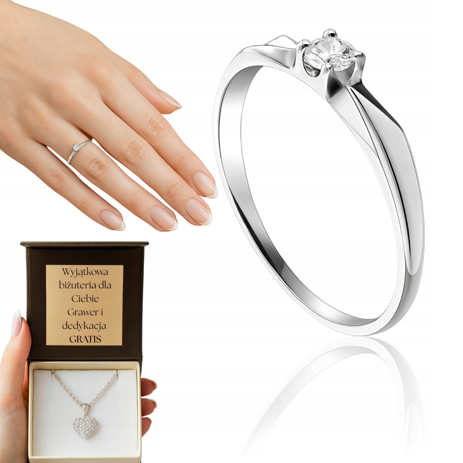 Stříbrný Prstýnek S Originálním Stříbrným Tvarem A Zirkonem