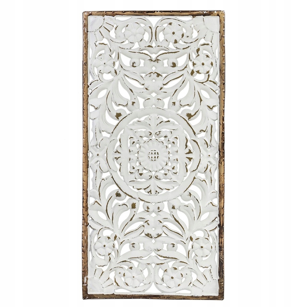 

Obraz Brązowy Biały 78x39cm Metalowy Drewniany 80