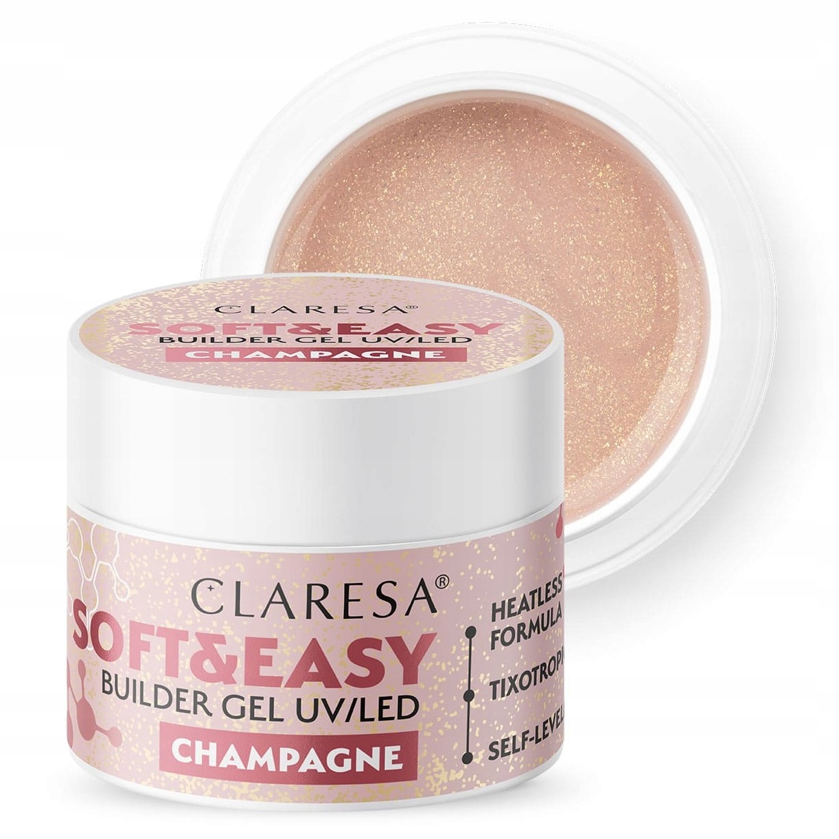 

Żel Budujący Claresa Brokatowy Champagne 12g