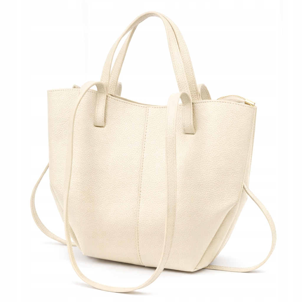 Dámská kabelka Vera Pelle Shopperka přes rameno Kůže Béžová kožená Italská