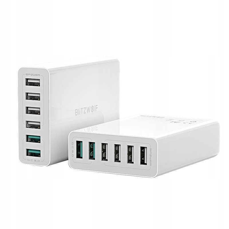 Síťová nabíječka Blitzwolf BW-S15 60W 6xUSB-A (bílá)