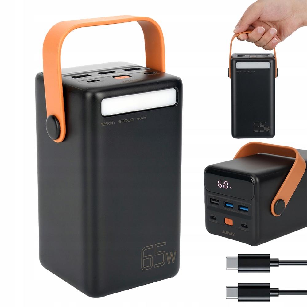 Powerbank 50000 mAh Power Bank 3xUSB-A 2xUSB-C Výkonný Qc Pd 65W
