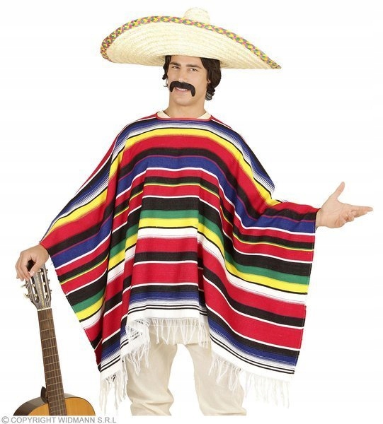 Mexické Pončo Mexiko Unisex 150 CM, Délka