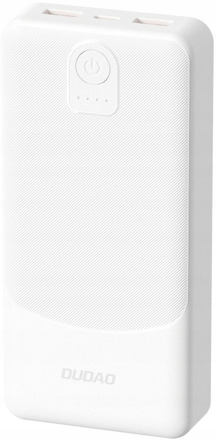Powerbank Dudao K10 10000mAh 2.4A 2 x Usb-a biały