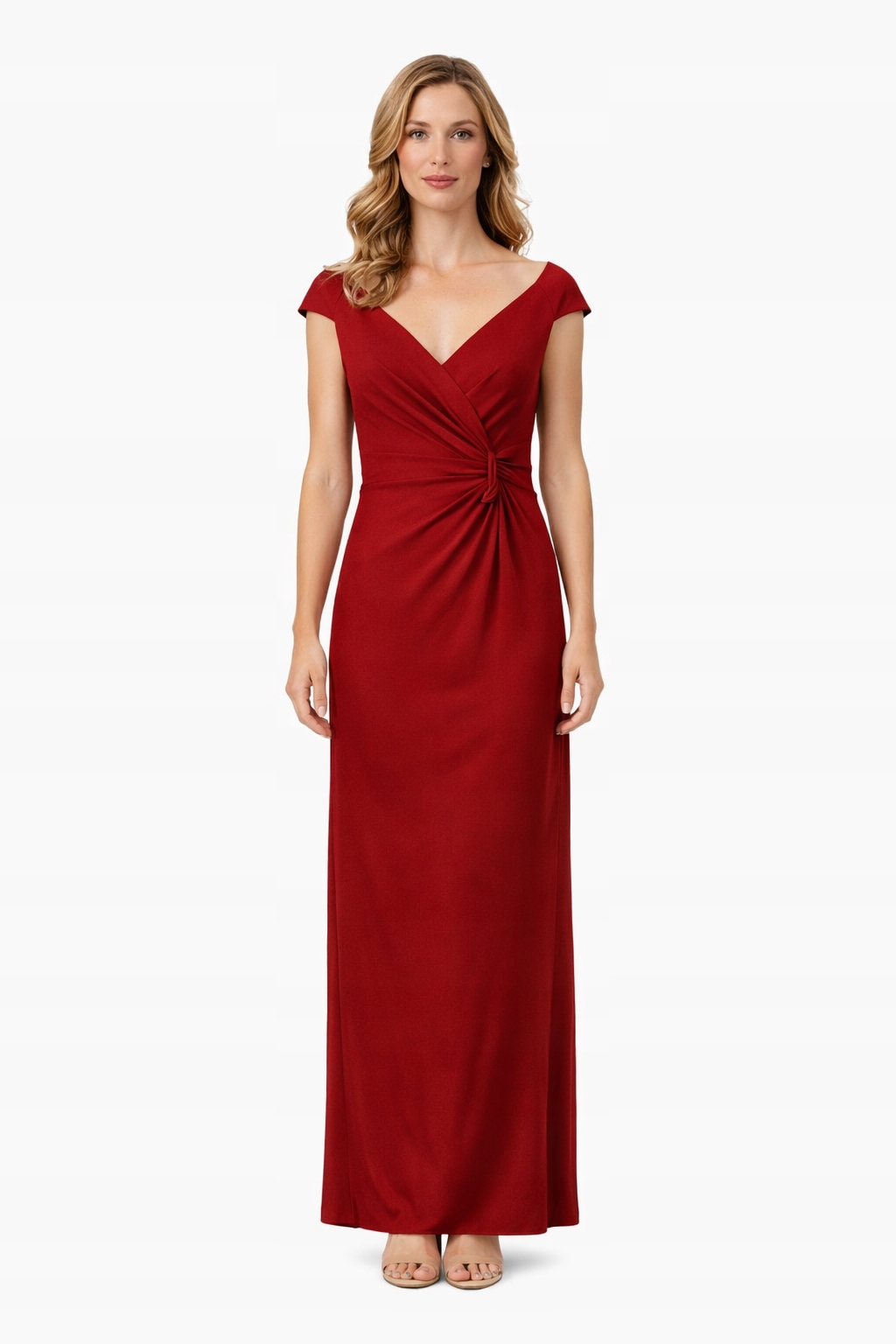 Lauren Ralph Lauren Červená Šaty S Řasením 38 I4B