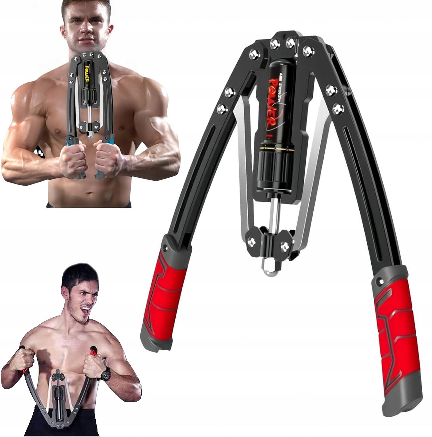 Dvojitá Hydraulická Pružina 10-200 Kg Trénink Svalů Posilování Paží