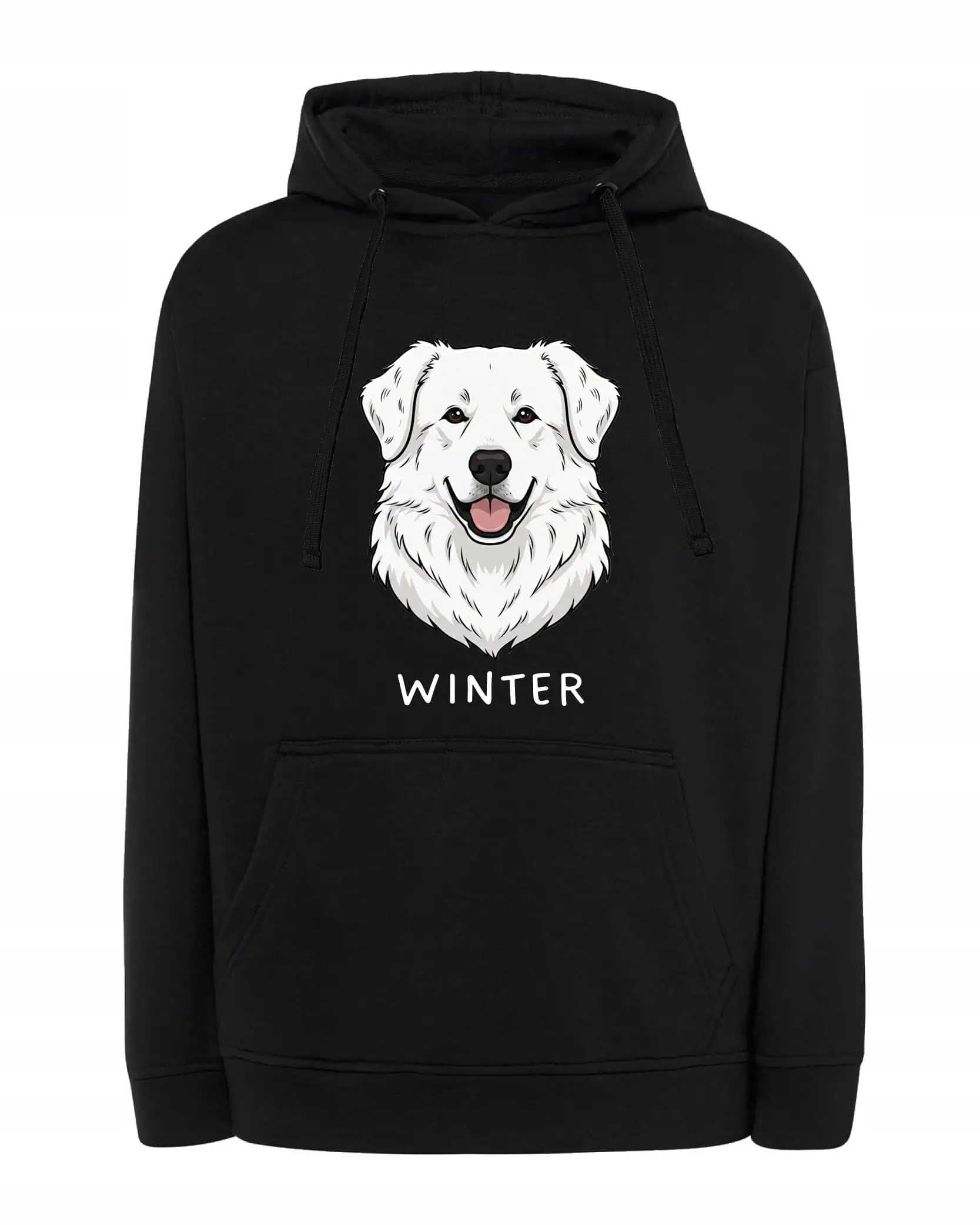 Mikina s kapucí Podhalaňský ovčák Pupil Pes Černý M