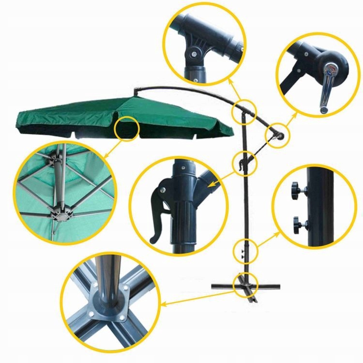 

Duży Parasol Ogrodowy 350 Składany Z Podstawą