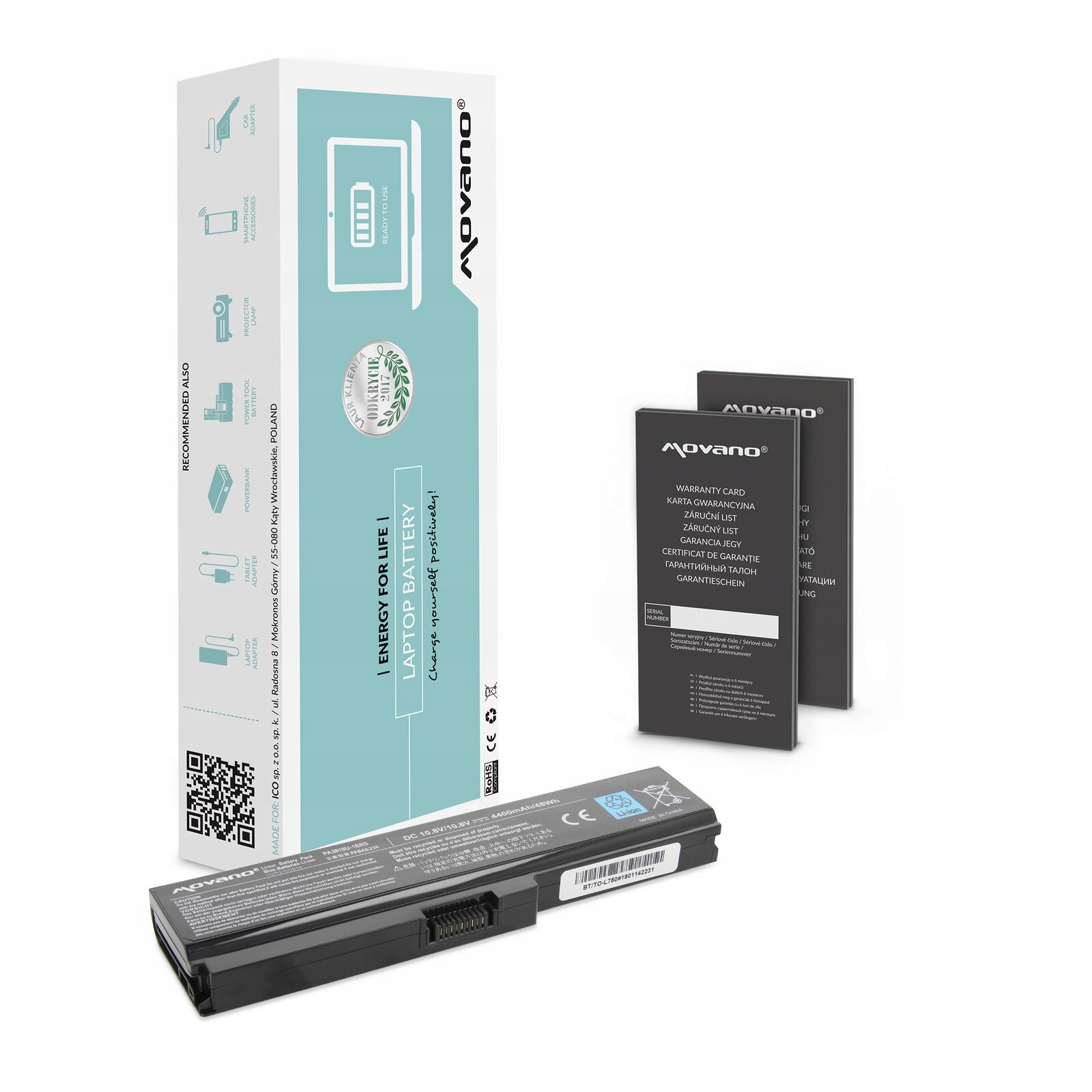 

Bateria do Laptopa Toshiba PA3817U-1BAS 4400mAh