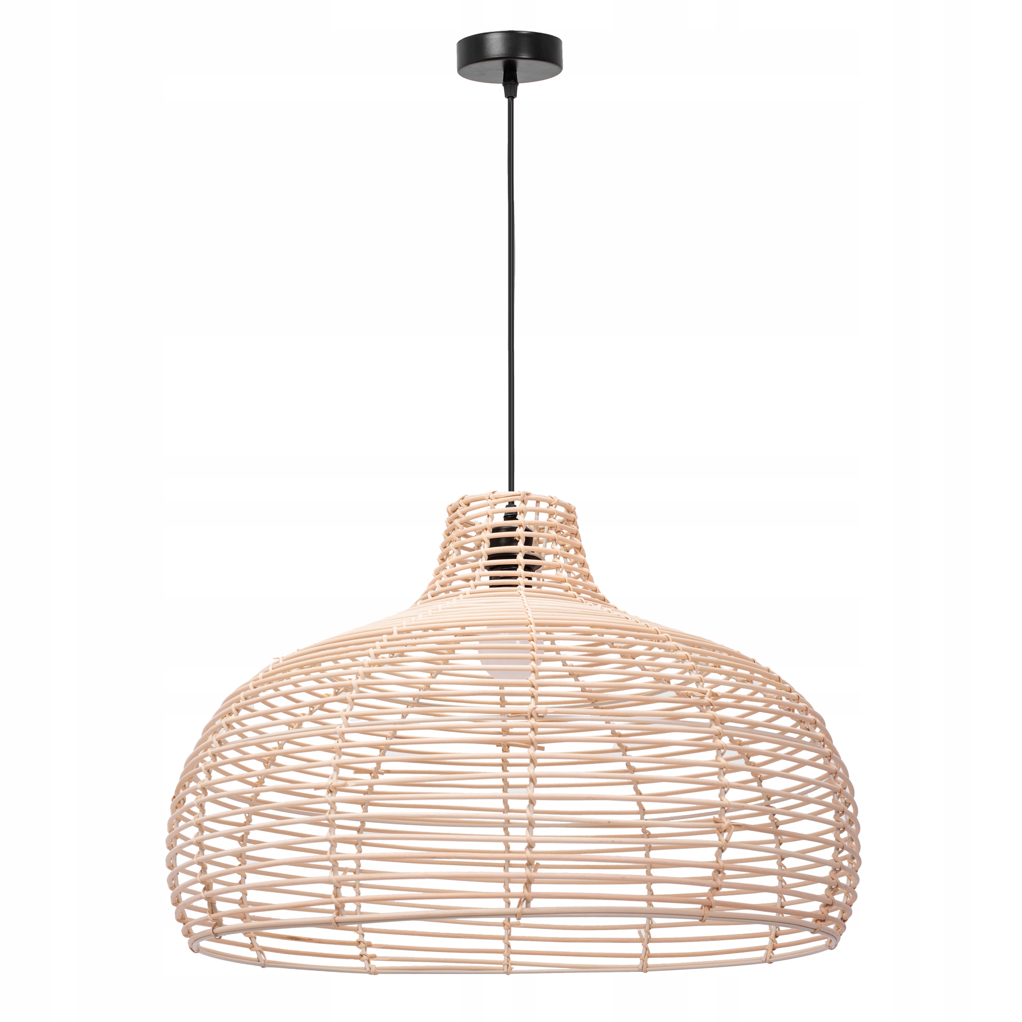 Závesná Lampa Pletená Bambusová Natural Boho XXL