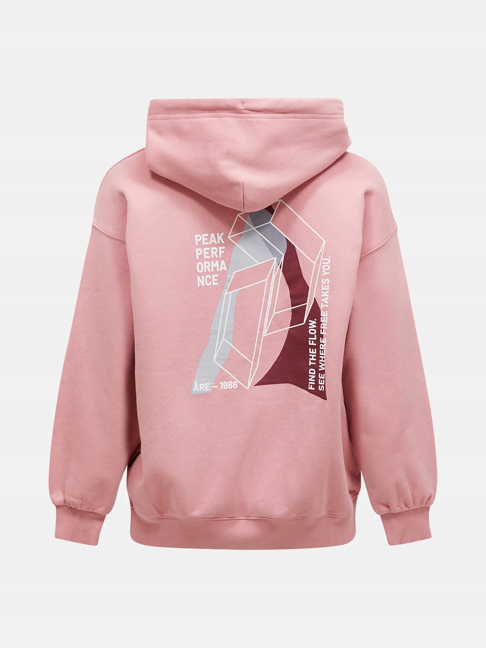 Peak Performance Mikina Terry Graphic Hood Warm Blush S