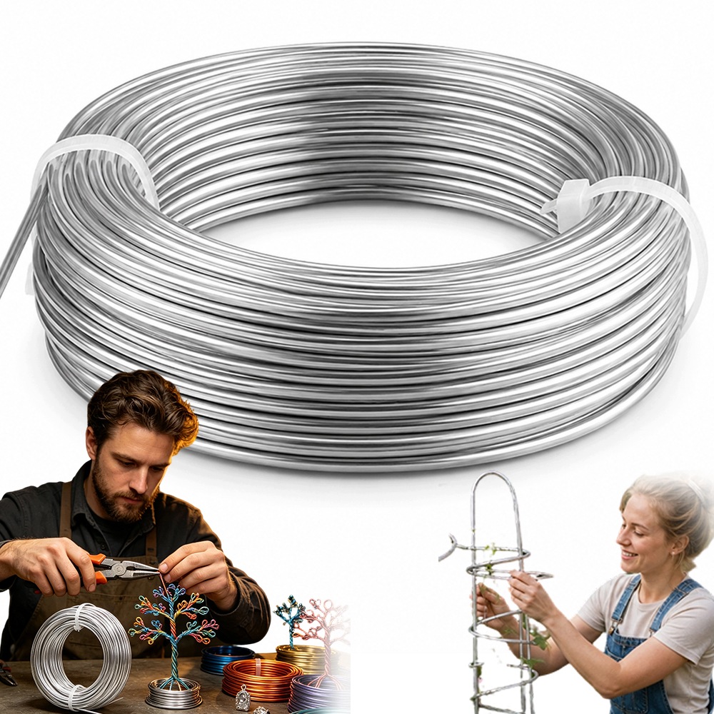 Hliníkový Drát Pro Rukodělné Aktivity 30 M 3 MM, Stříbrný Pro Vlastní Diy Projekty