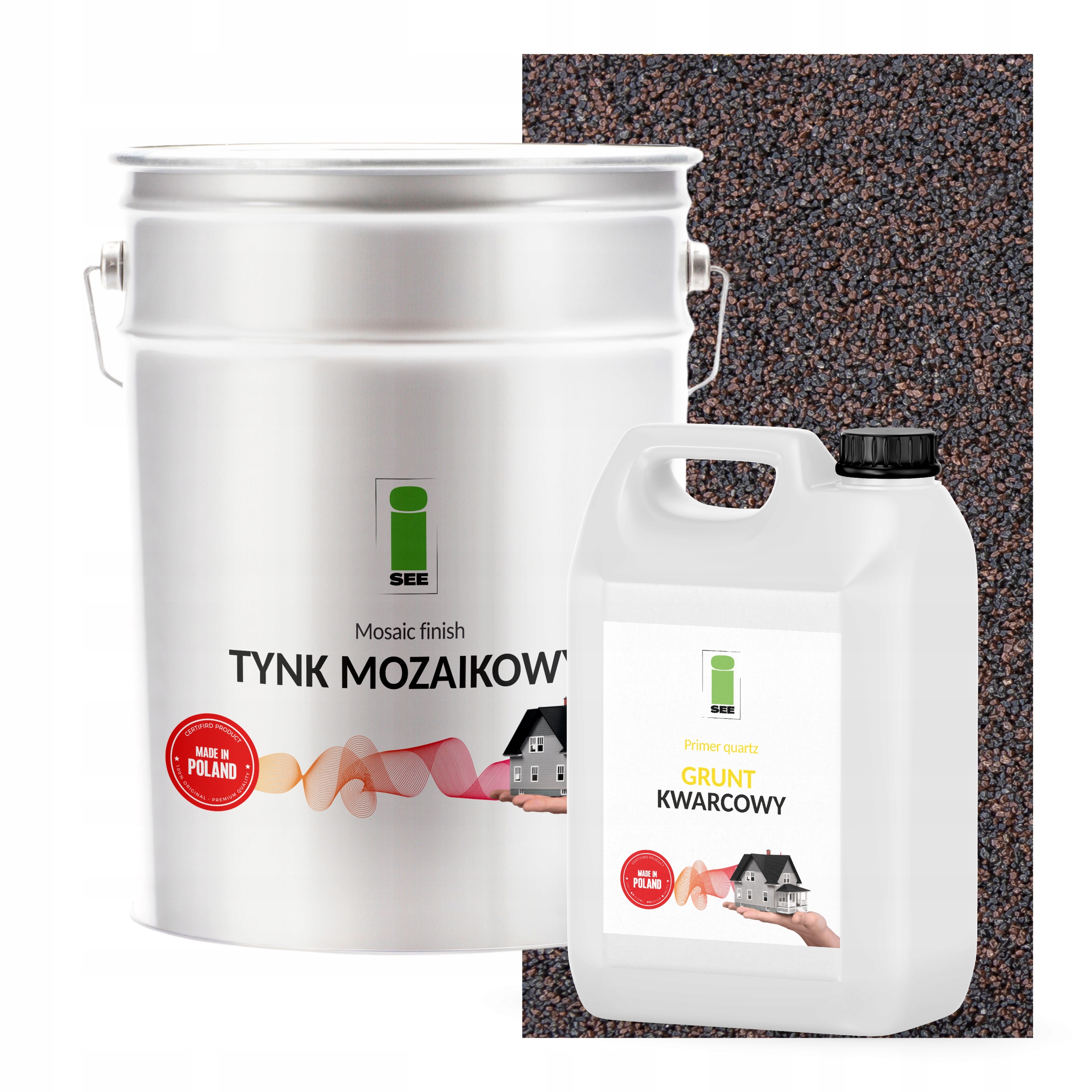 Mozaiková Omietka Bronzová 25Kg Základný Náter Vo Farbe Sada Na 6,6 m2