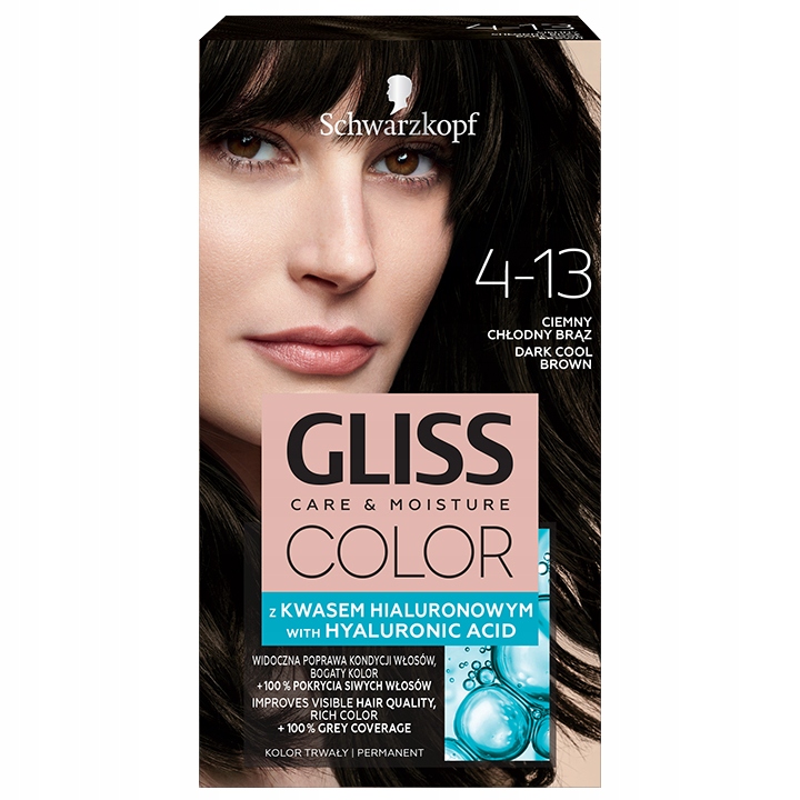 

Gliss Color Farba włosów 4-13 Ciemny Chłodny Brąz