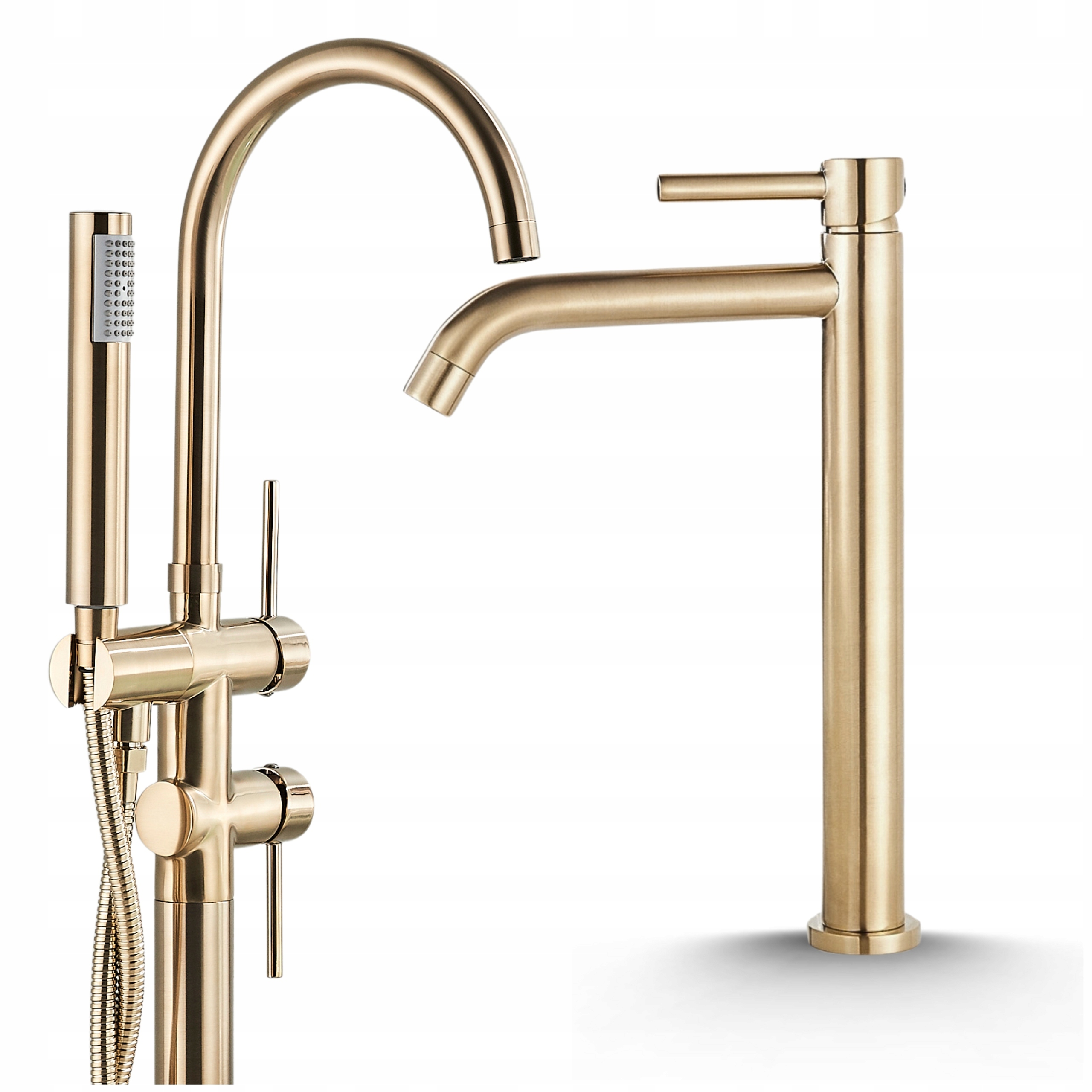 Umyvadlová baterie Stojící na desku Zlatá koupelnová Baterie Mosaz Set