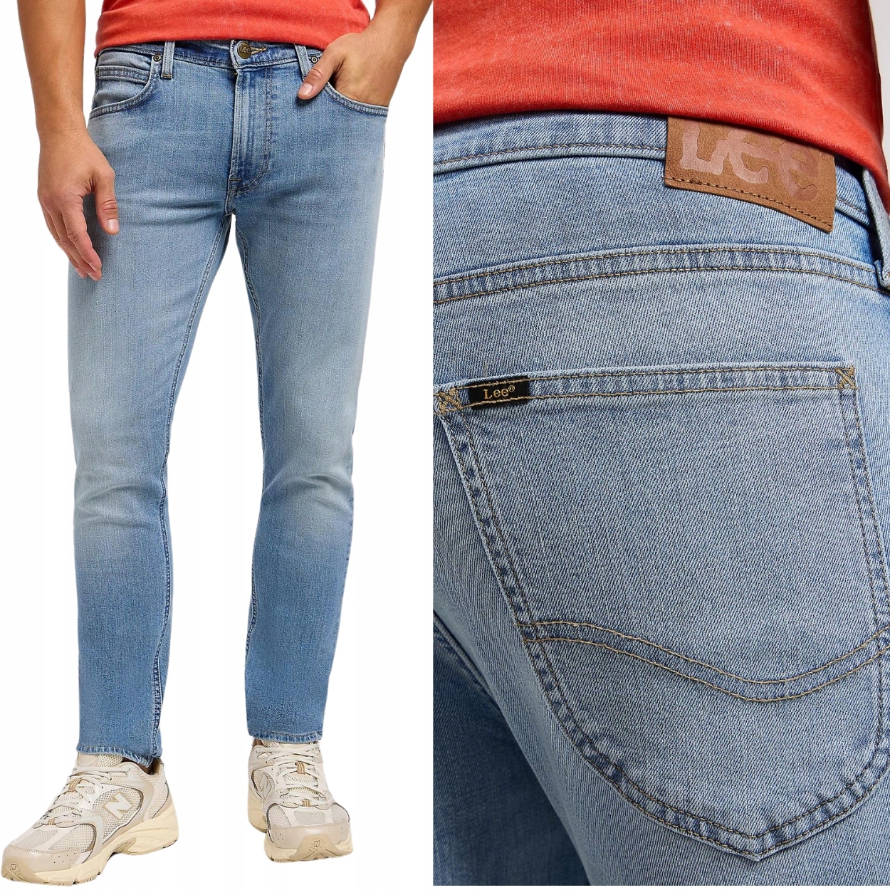 Lee Luke slim Blue Wave Džínsy silně zúžené džínové kalhoty W34 L34