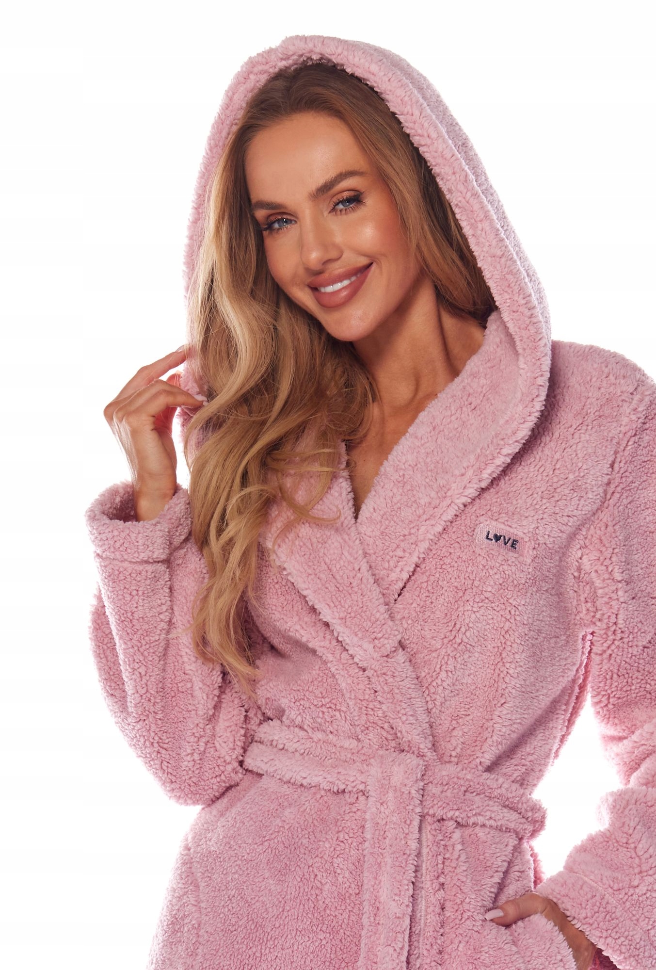 KRÓTKI CIEPŁY PUCHOWY DAMSKI SZLAFROK PODOMKA XL Model Brandi